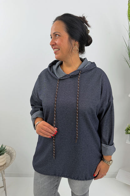 Lässiges Sweatshirt in  Marine (42-46)