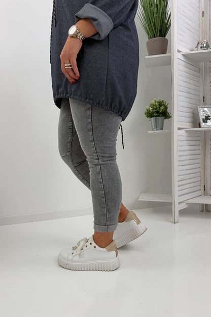 Modische Jeans in Grey Stone Wash (S,M,L,XL)