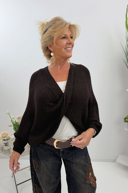 Schöner Pullover in Schokofarben 38-44)
