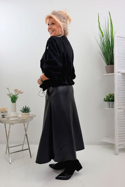 Spitzenbluse in Schwarz (38-42)