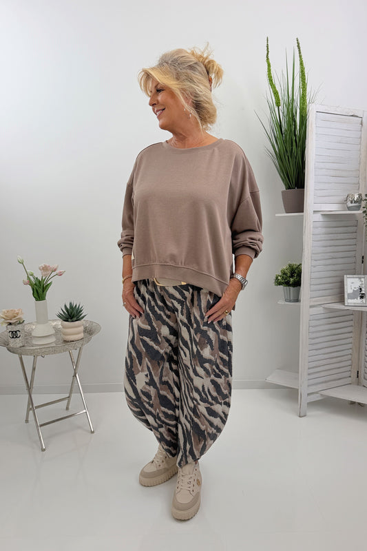 Moderne Hose im Zebralook (40-42/44)