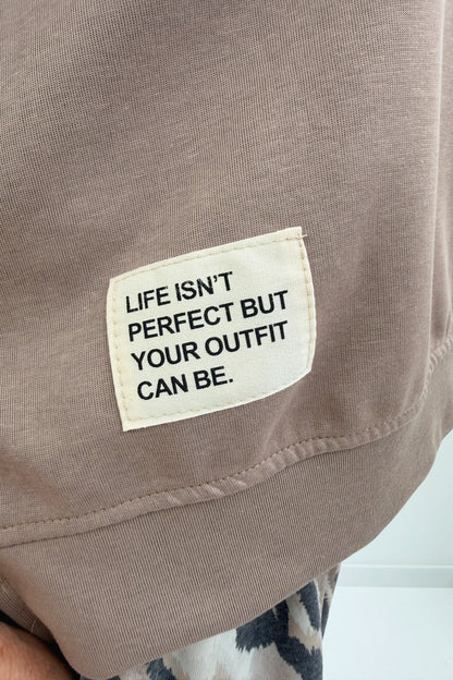 Modernes Sweatshirt in Taupe (38-44)