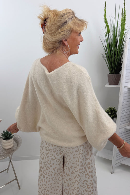 Moderner Pullover in Beige (38-46)