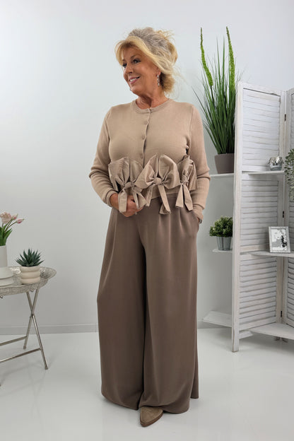 Moderne Hose in Taupe  (38-42)