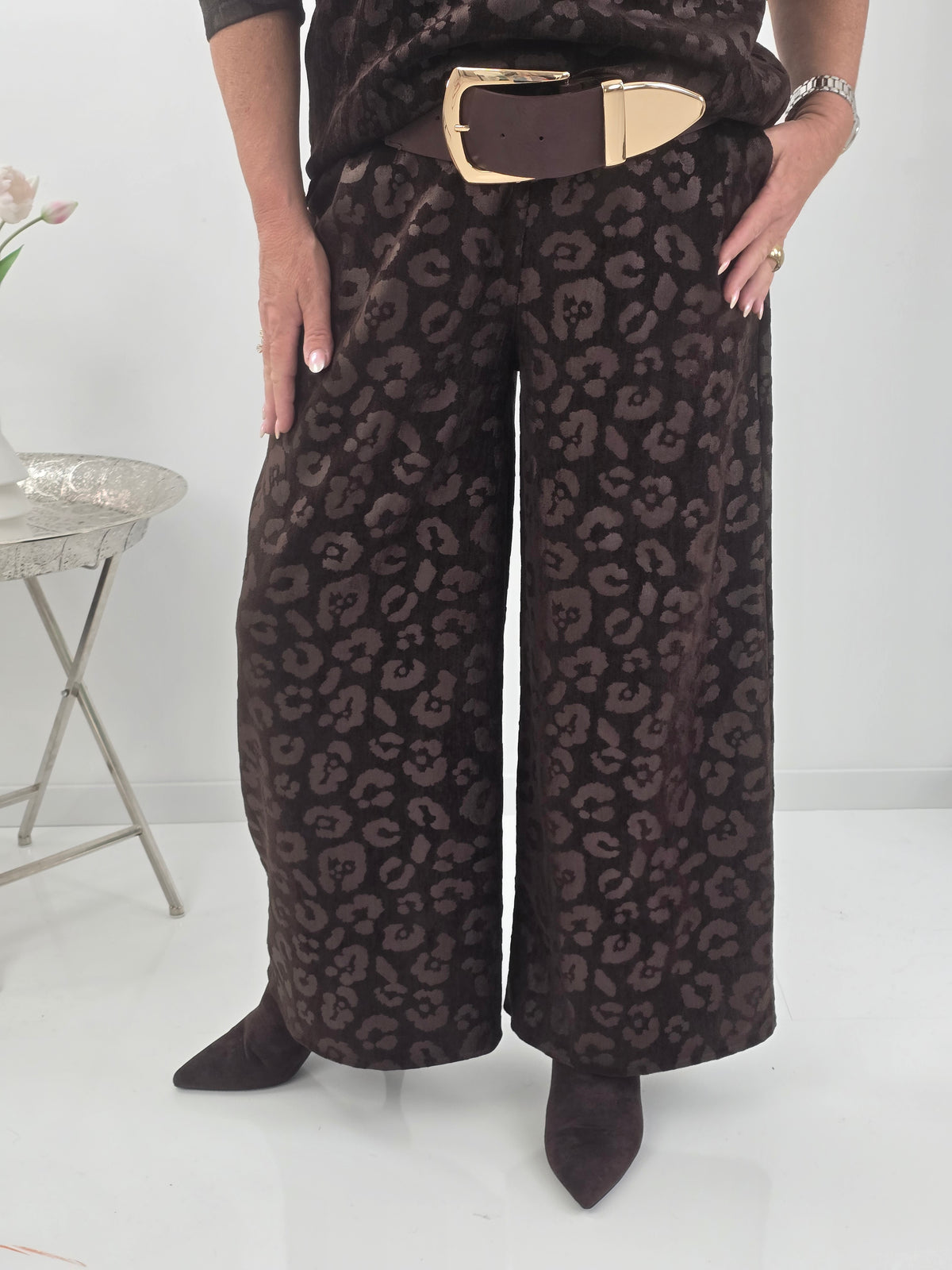Elegante Marlene-Hose in warmem Schoko (36-42)