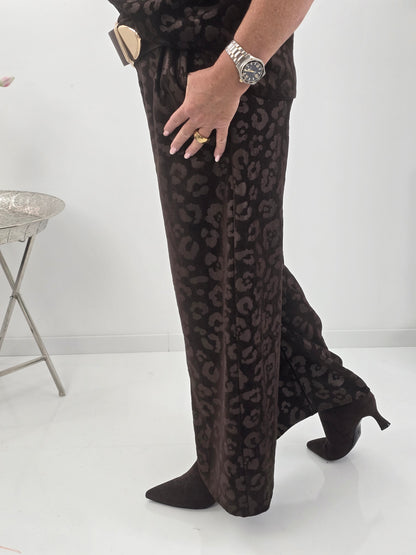Elegante Marlene-Hose in warmem Schoko (36-42)
