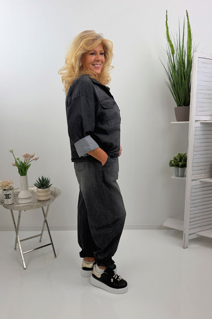 Coole Jeans in klassischem Schwarz (38-42/44)