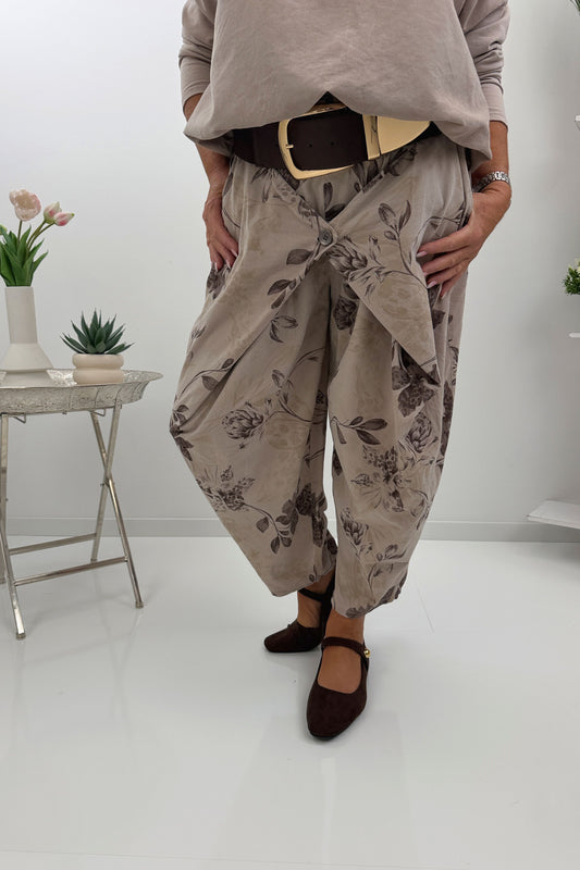 Stylische Cordhose in Beige-Schoko (38-44)