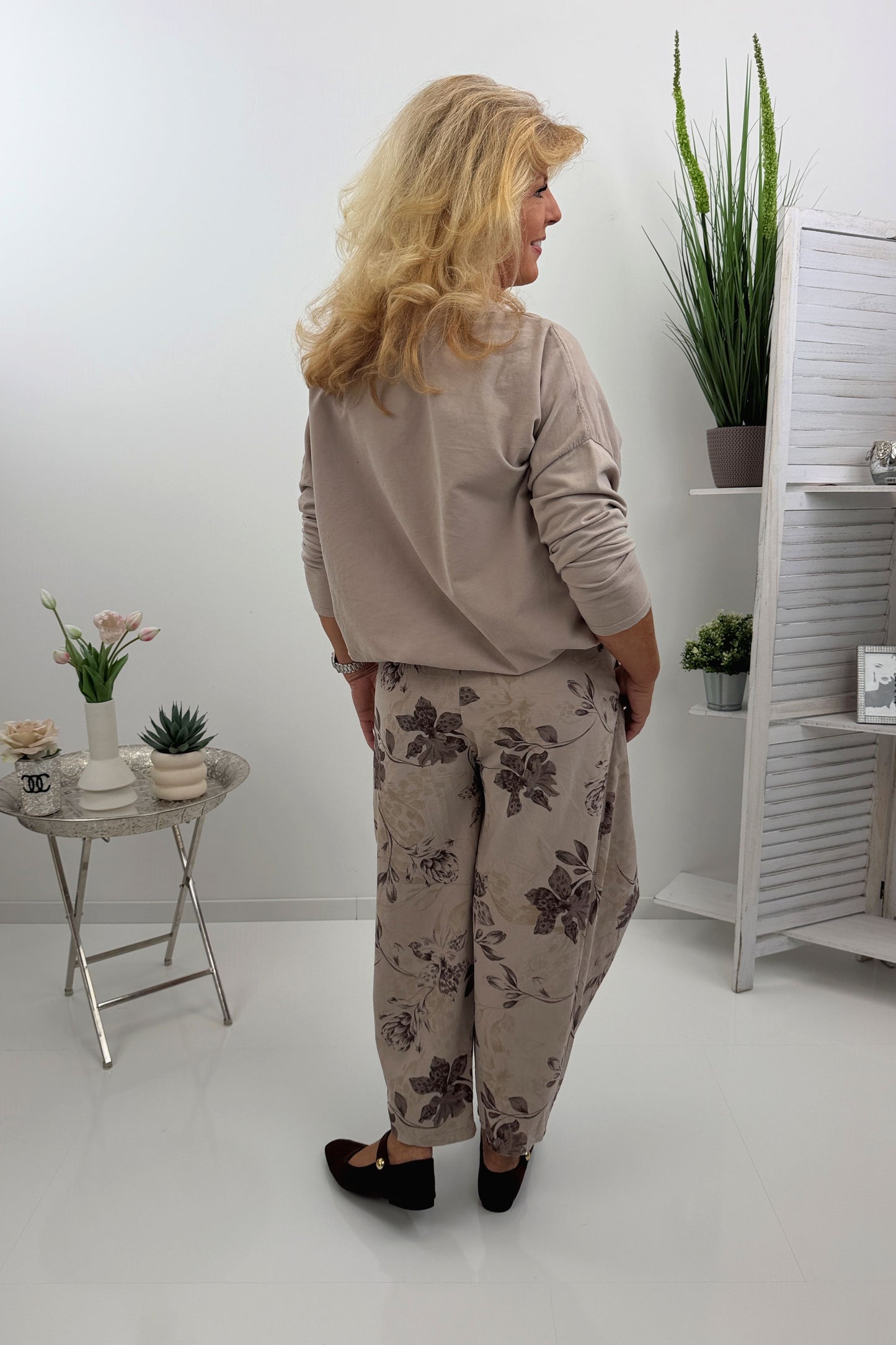 Stylische Cordhose in Beige-Schoko (38-44)