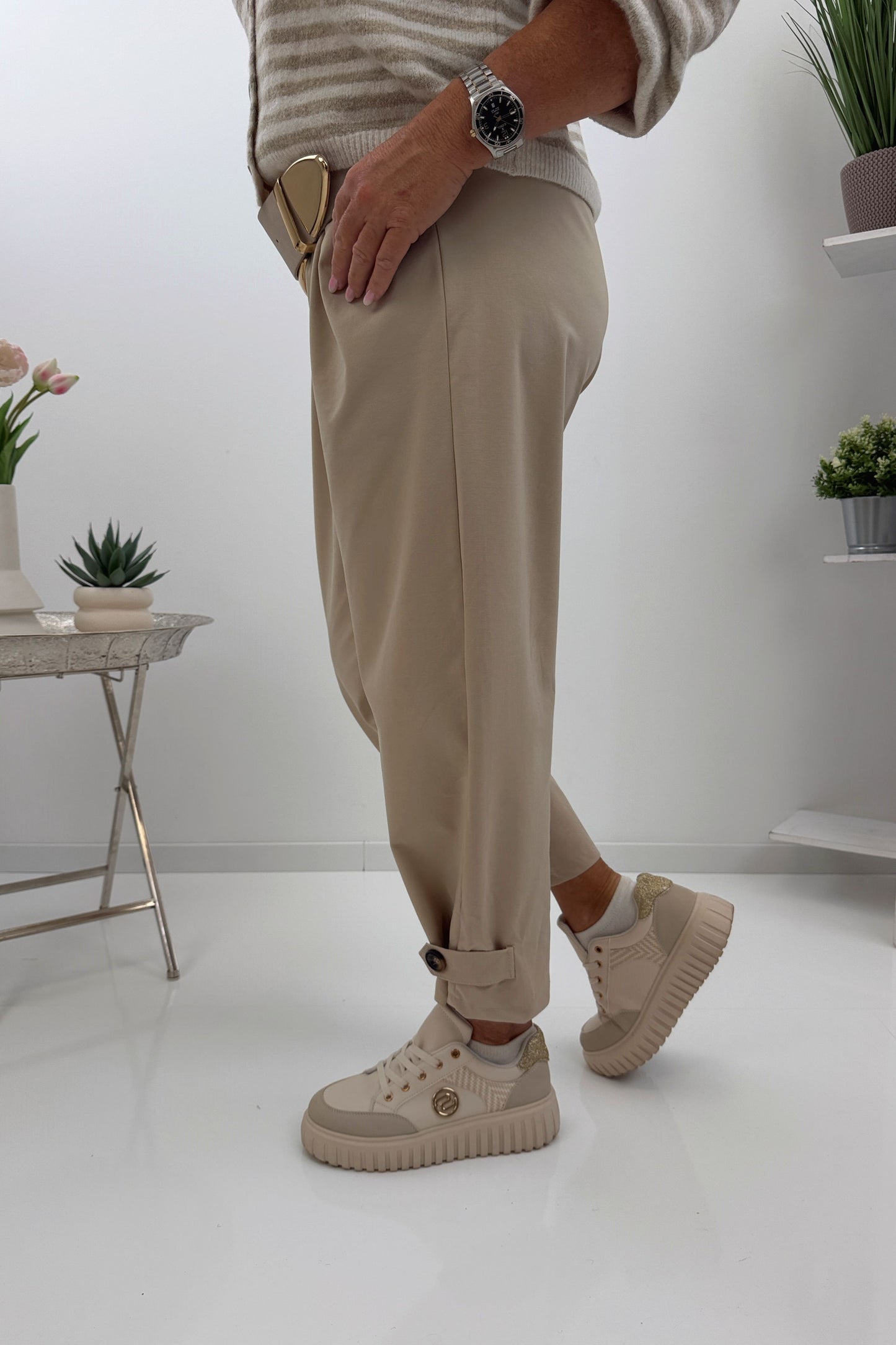 Stilvolle Hose in Beige (38-42/44)