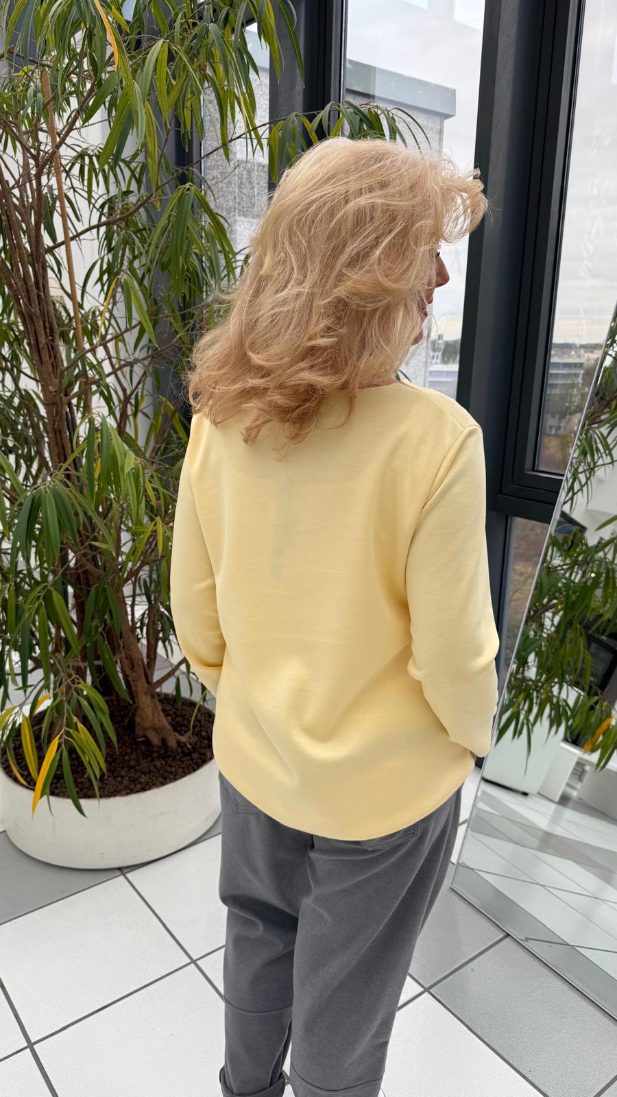 Sweatshirt in Gelb (38-44)