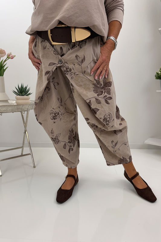 Stylische Cordhose in Beige-Schoko (38-44)