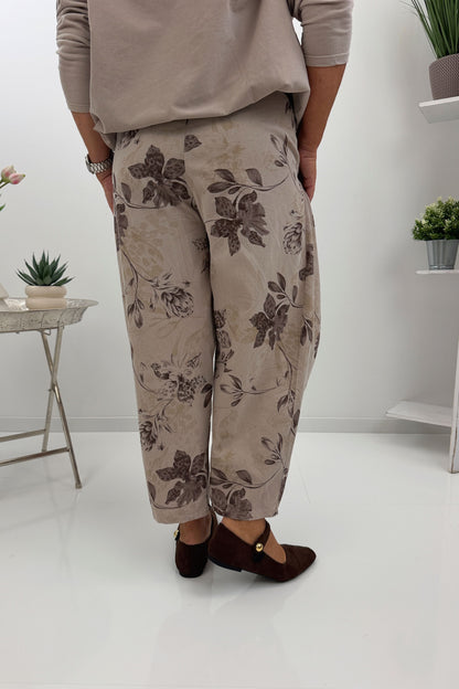 Stylische Cordhose in Beige-Schoko (38-44)