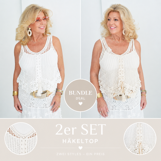 Top-Bundle - Weiß & Beige (38-42)