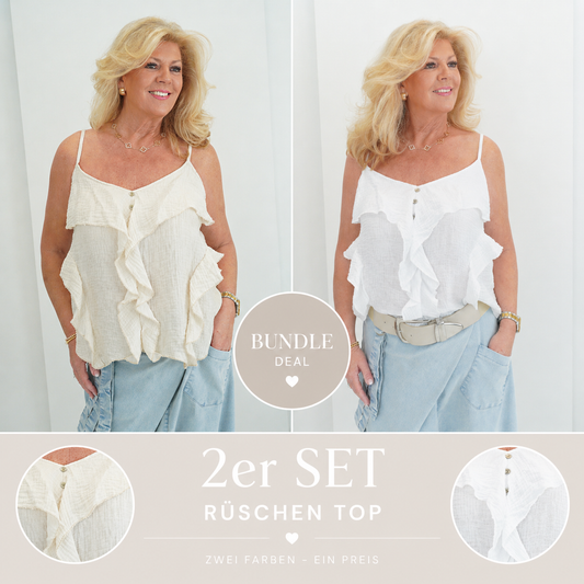 Top-Bundle - Creme-Beige & Weiß