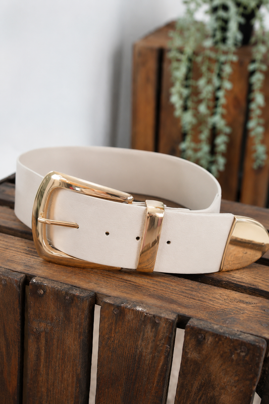 Gürtel in Beige-Gold (75cm, 80cm)