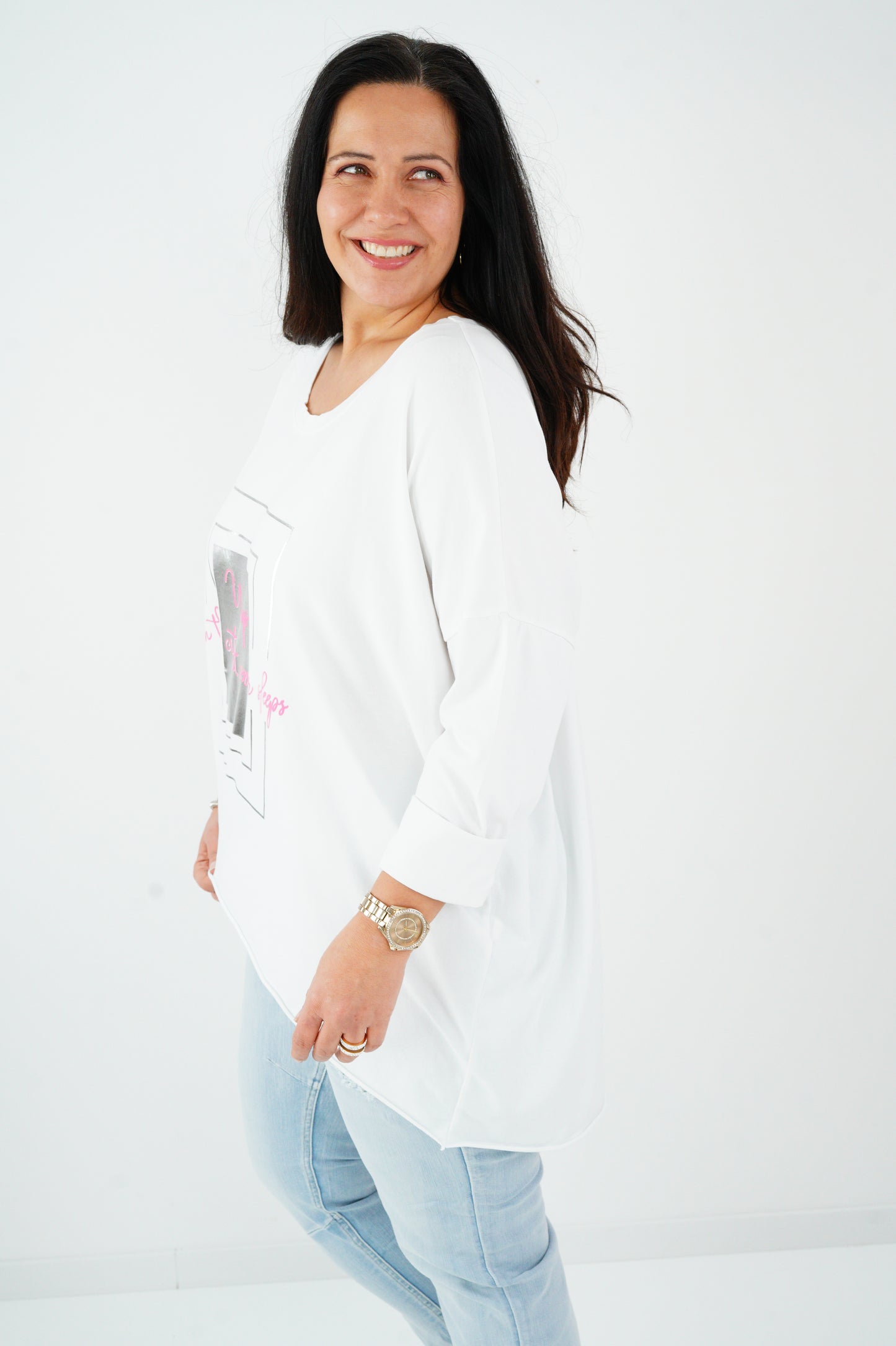 Shirt in Weiß (42-46+)