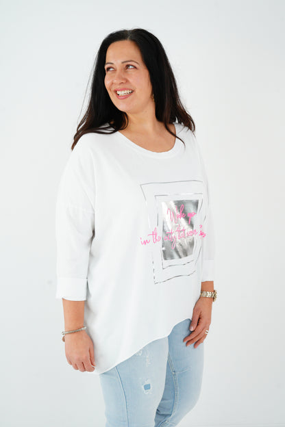 Shirt in Weiß (42-46+)