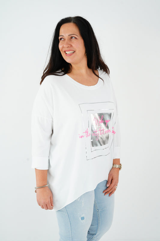 Shirt in Weiß (42-46+)