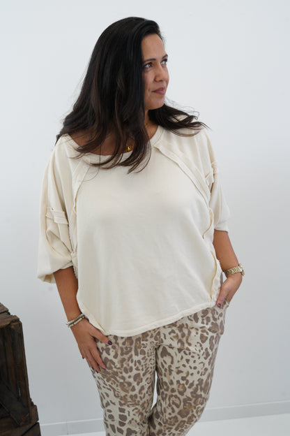 Sweatshirt in Vanille (40-46)