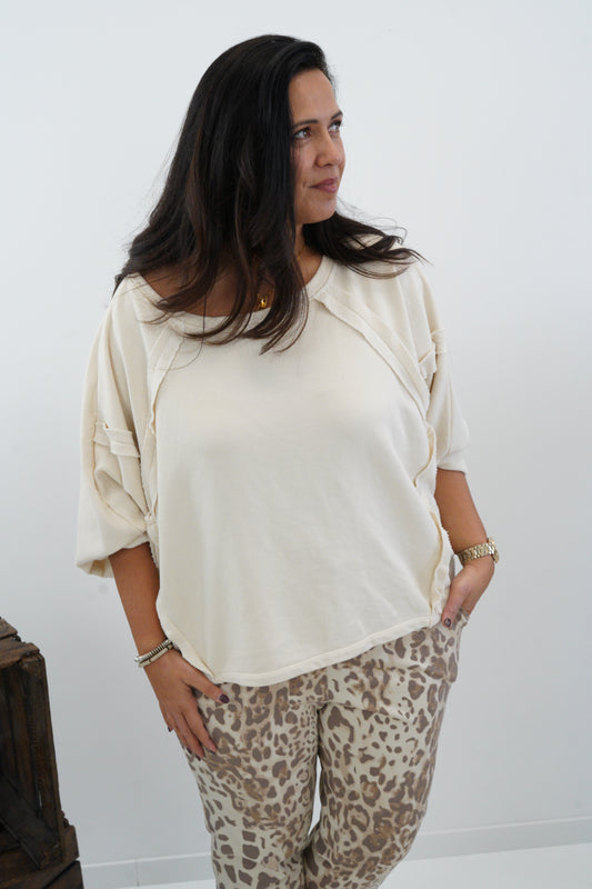 Sweatshirt in Vanille (40-46)