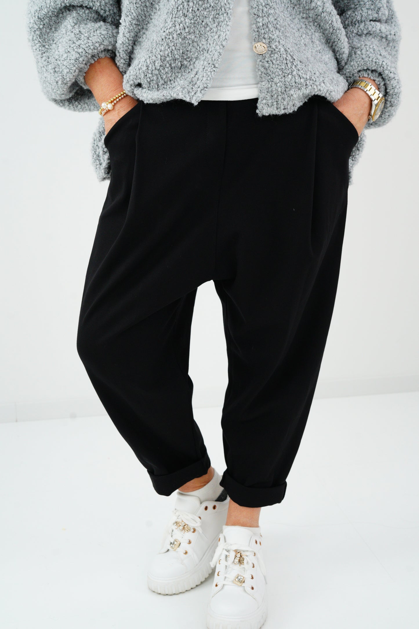 Baggy-Hose in Black (38-42+)