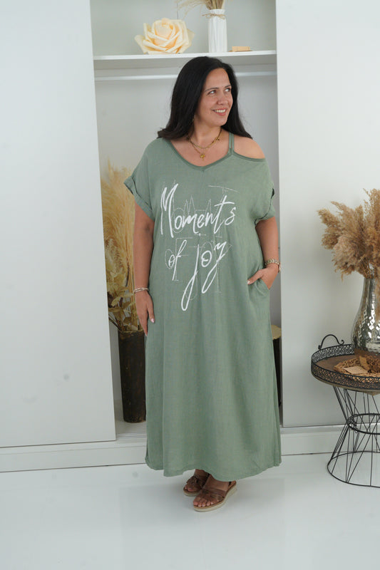 Kleid in Khaki (40-44+)