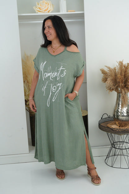 Kleid in Khaki (40-44+)