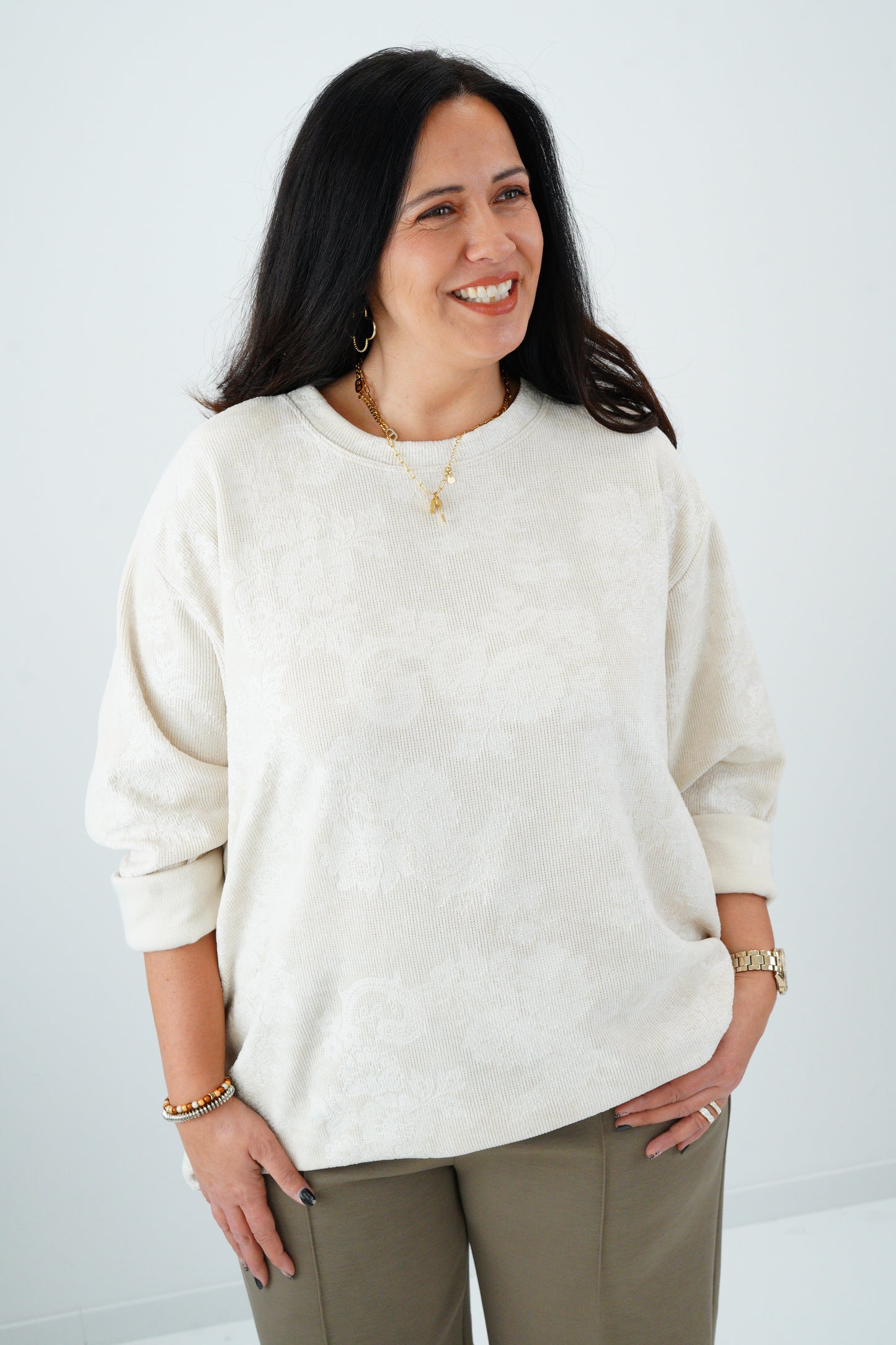 Pullover in Beige (42-44+)