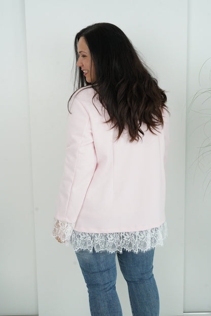 Blazer in Rose-Weiß (42-44+)