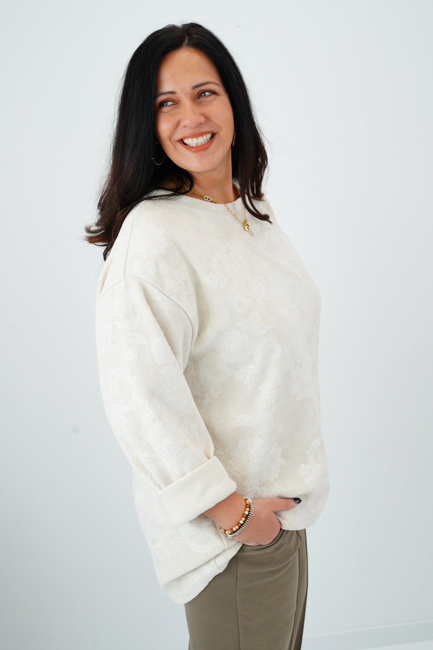 Pullover in Beige (42-44+)