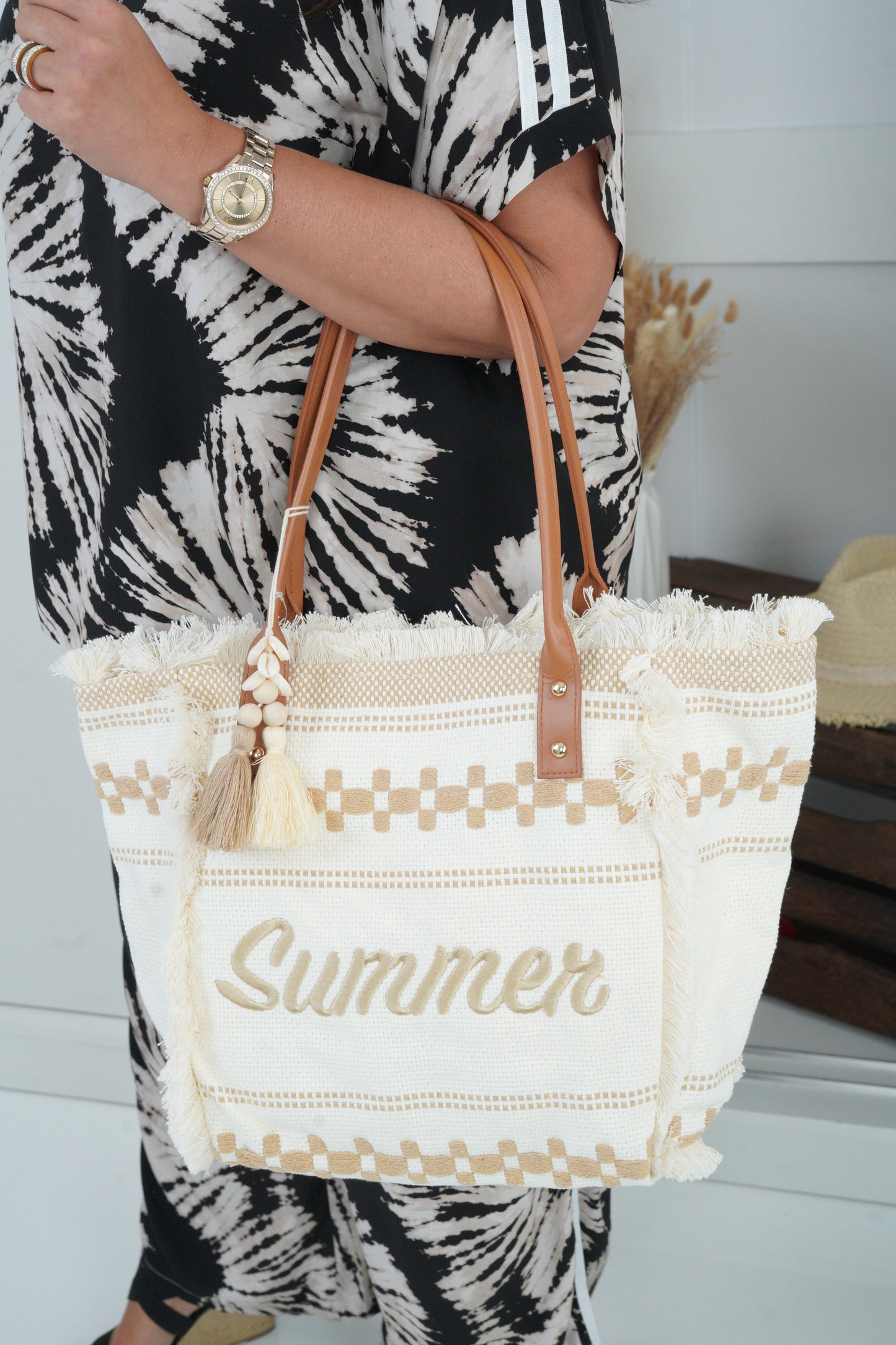 Shopper in Creme-Beige (One Size)