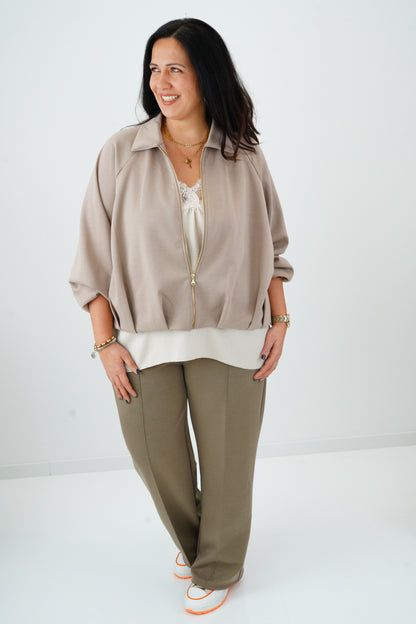 Blouson in Taupe (40-44+)
