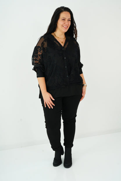 Bluse in Schwarz (40-44)