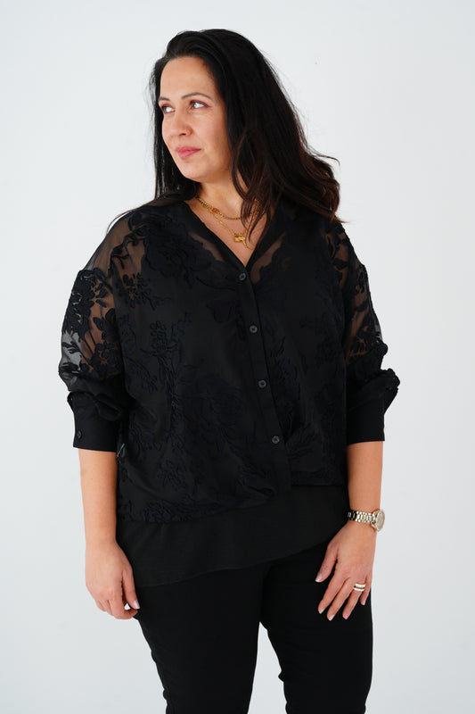 Bluse in Schwarz (40-44)