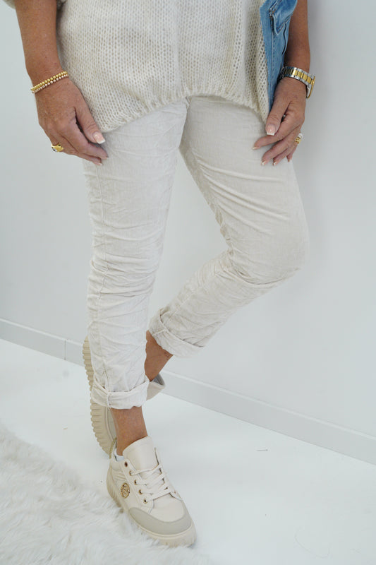 Joggpant in Ecru (38-42+)