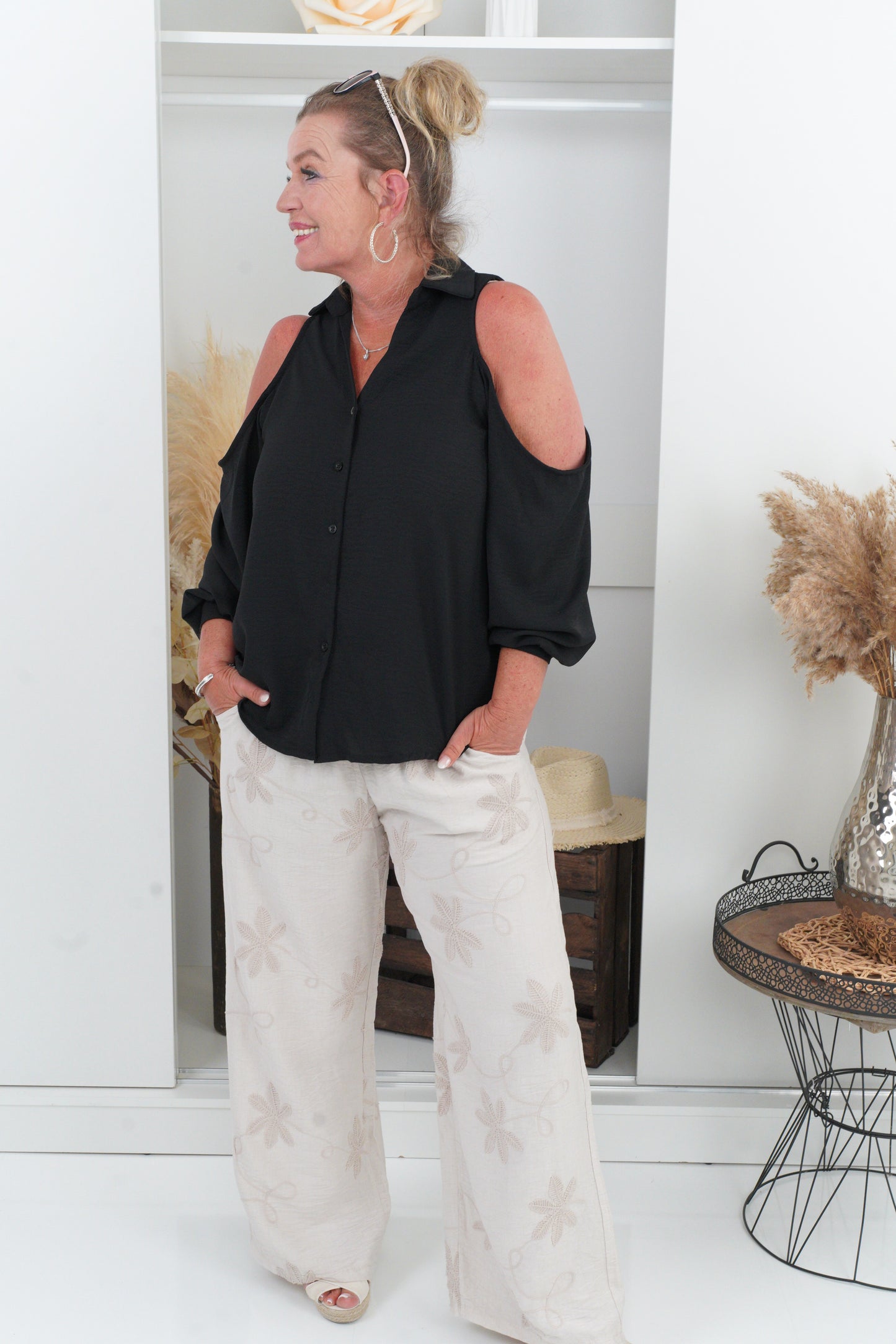 Bluse in Schwarz (38-42)