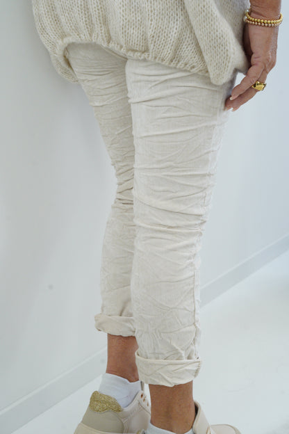 Joggpant in Ecru (38-42+)