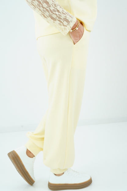 Joggpant in Vanillegelb (38-42)
