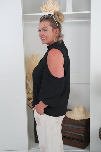 Bluse in Schwarz (38-42)