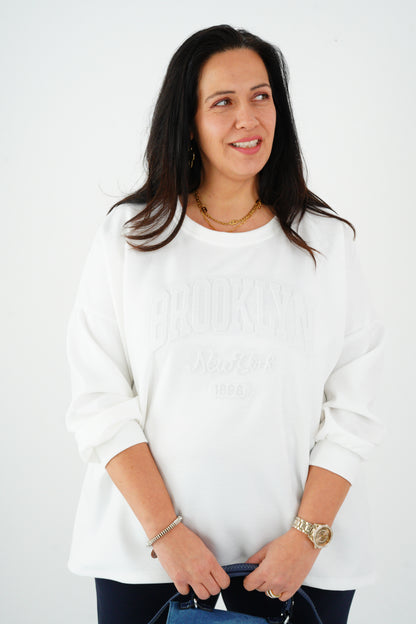 Sweatshirt in Off-White (42-46)