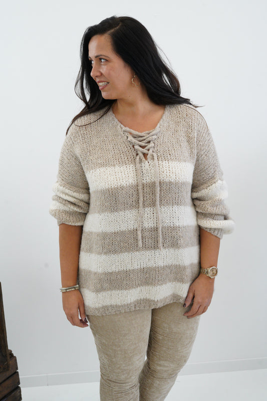 Pullover in Beige-Ecru (42-46)