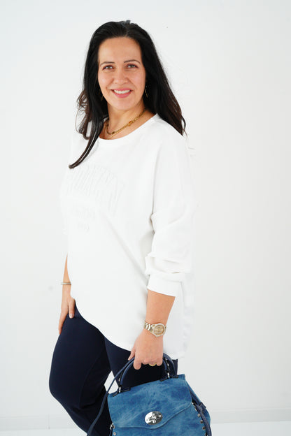 Sweatshirt in Off-White (42-46)