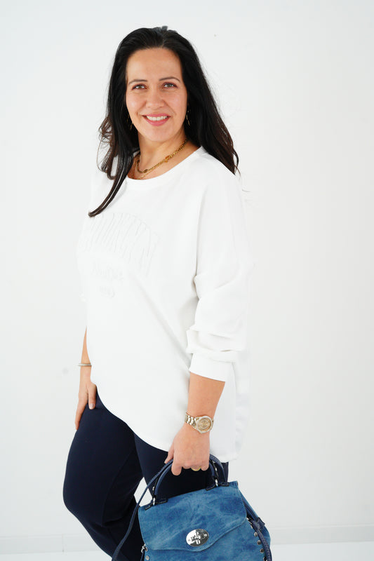 Sweatshirt in Off-White (42-46)