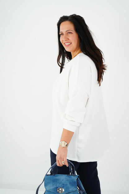 Sweatshirt in Off-White (42-46)