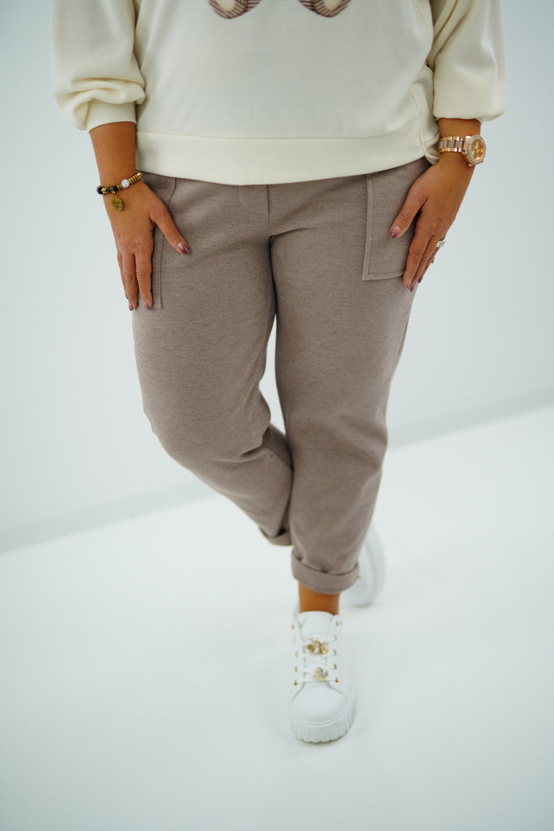 Joggpant "Danielle" (38-42+) taupe