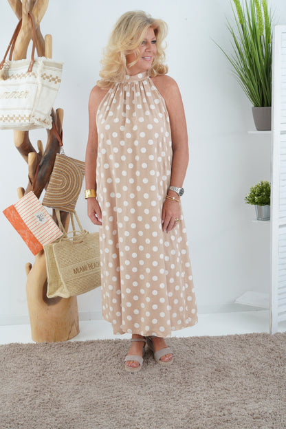 Kleid in Camel-Weiß (38-42+)