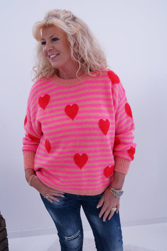 Pullover in Pink-Bunt (38-42+)