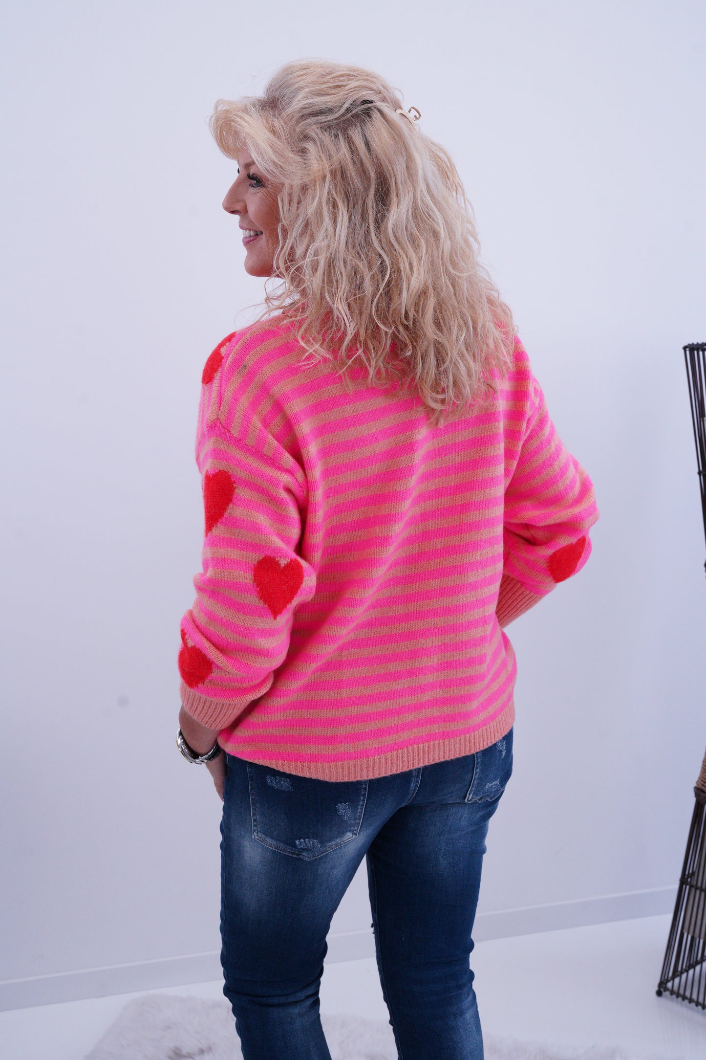 Pullover in Pink-Bunt (38-42+)
