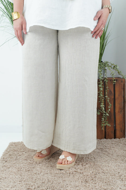 Leinenhose in Beige (40-44)